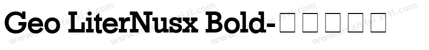 Geo LiterNusx Bold字体转换